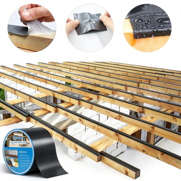 Butyl Joist Deck Tape 4×50 1 Roll Heelos Weather‑Resistant Waterproof-4