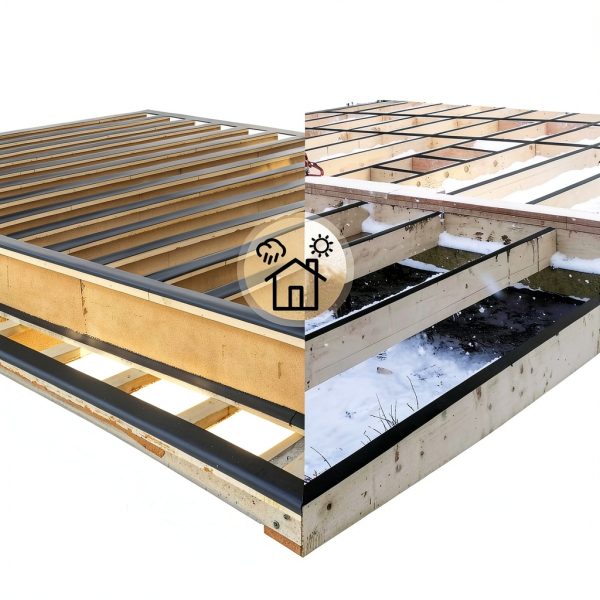 Butyl Joist Deck Tape 4×50 1 Roll Heelos Weather‑Resistant Waterproof-3