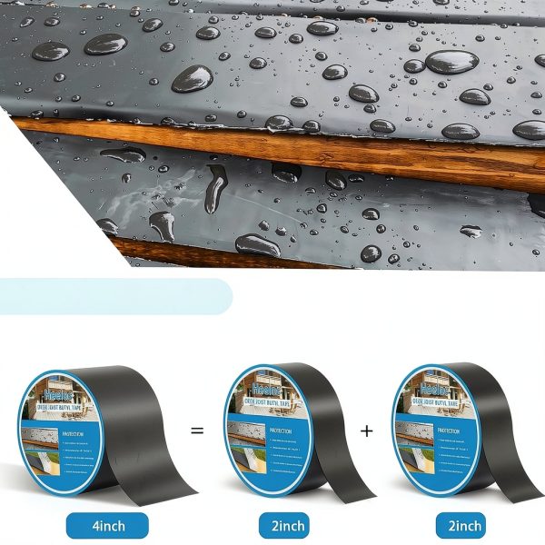Butyl Joist Deck Tape 4×50 1 Roll Heelos Weather‑Resistant Waterproof-2