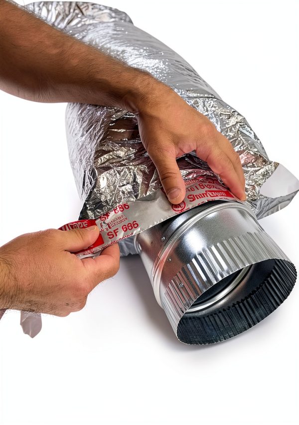 Shurtape SF 686 UL ShurMASTIC Butyl Foil HVAC Tape 3in x 33.3yd Silver-3