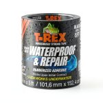 T-Rex Heavy Duty Waterproof Tape 4" x 5' Butyl Repair Roll Black-0