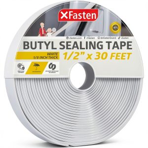 Butyl Tape XFasten White 1/2 in x 30 ft Waterproof Automotive Sealant-0